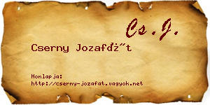Cserny Jozafát névjegykártya